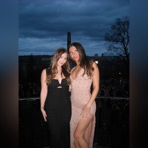 Princess Polly Embellished Backless Maxi Dress Short Sleeve in Beige